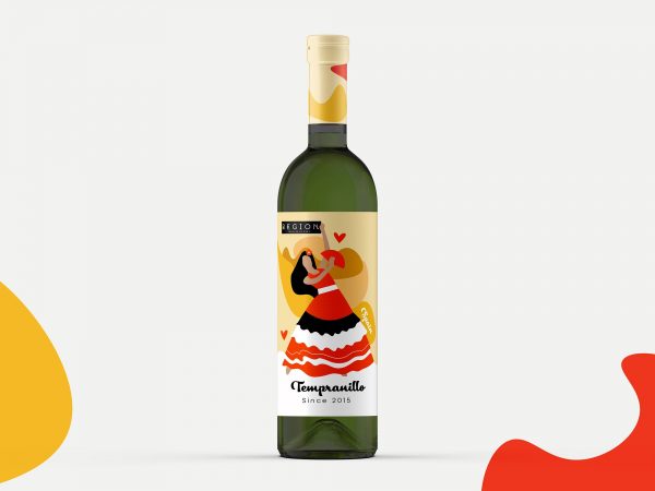 design ilustratie sticla vin